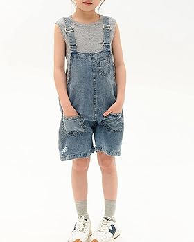 Amazon.com: Yimutian Little&Big Girls Denim Dungaree Shorts